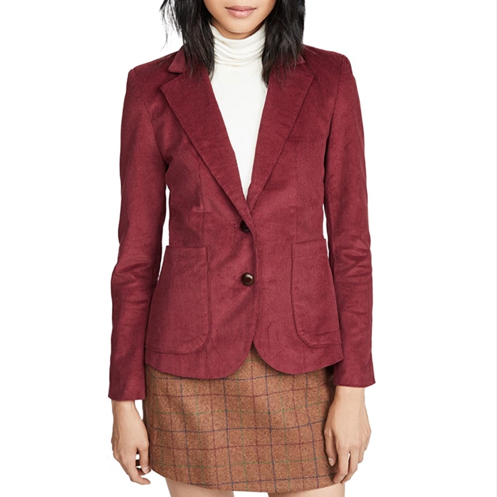 New BB Dakota Cord Willing Wine Blazer